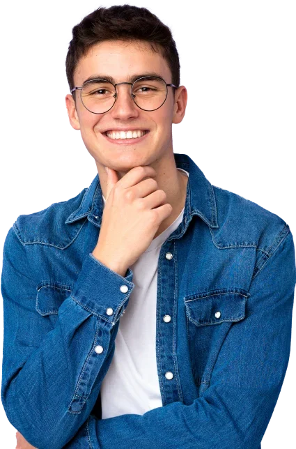 etudiant lunettes veste jean