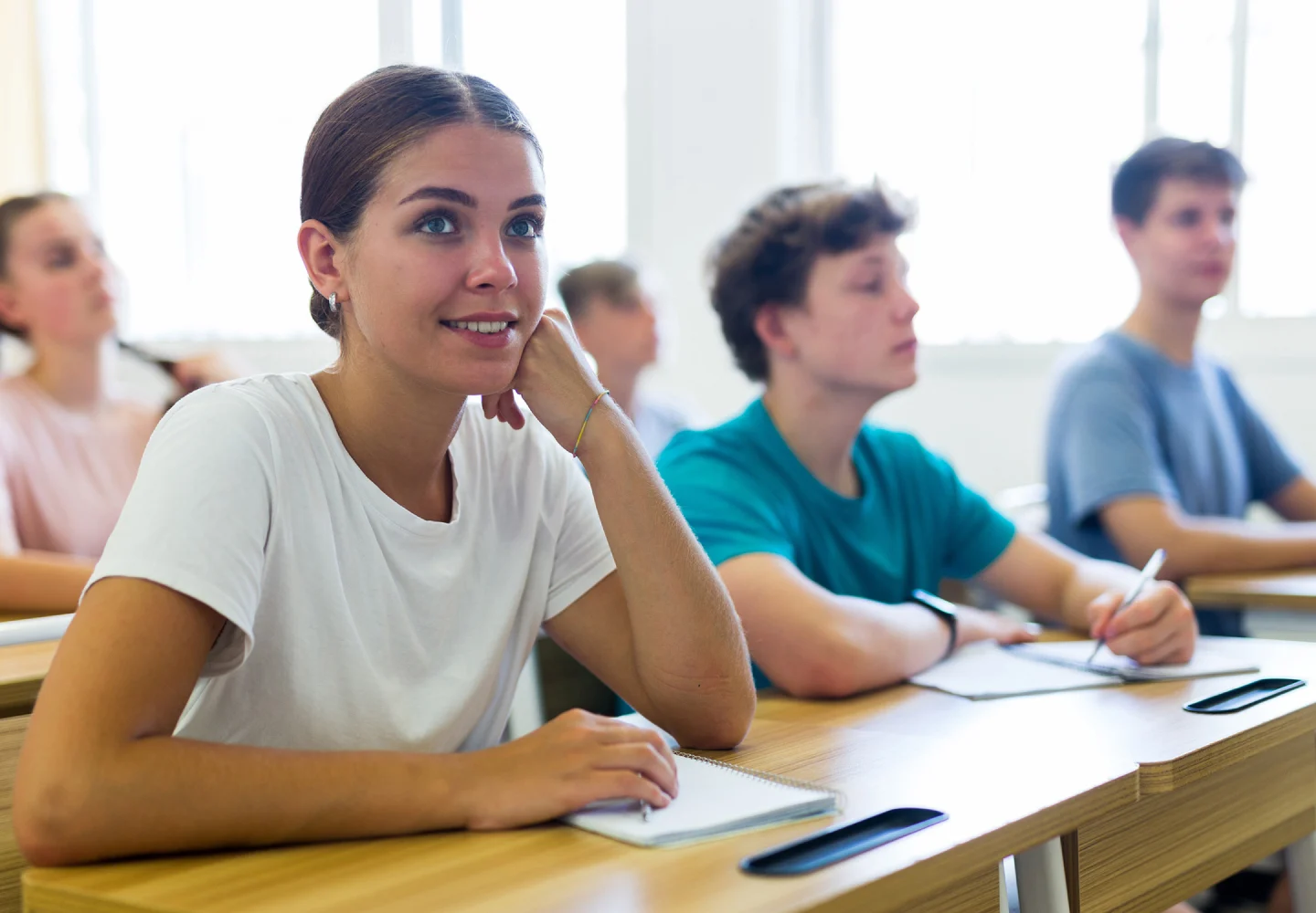 étudiante en classe